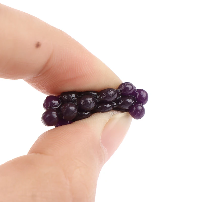 Hot Sale 5Pcs/Set Dollhouse  Fruit Grape Mini simulated fruit TPR  soft small grape