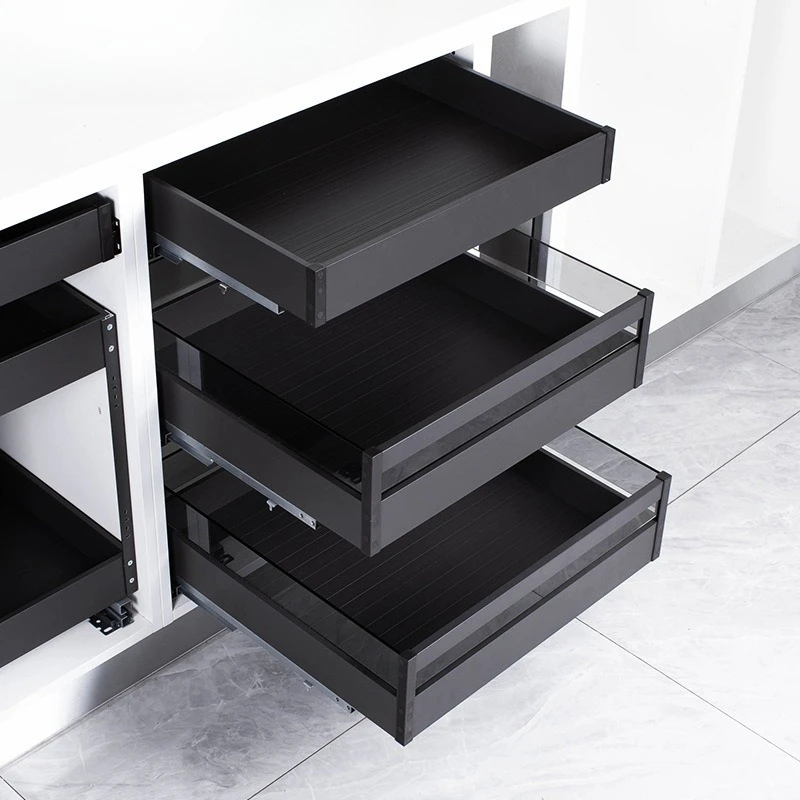 Flying Gull Kitchen Cabinets Pots Dishes Pull Basket Storage FlatBasket Damping Drawer ToolBasket Swing Door Four SideBasket