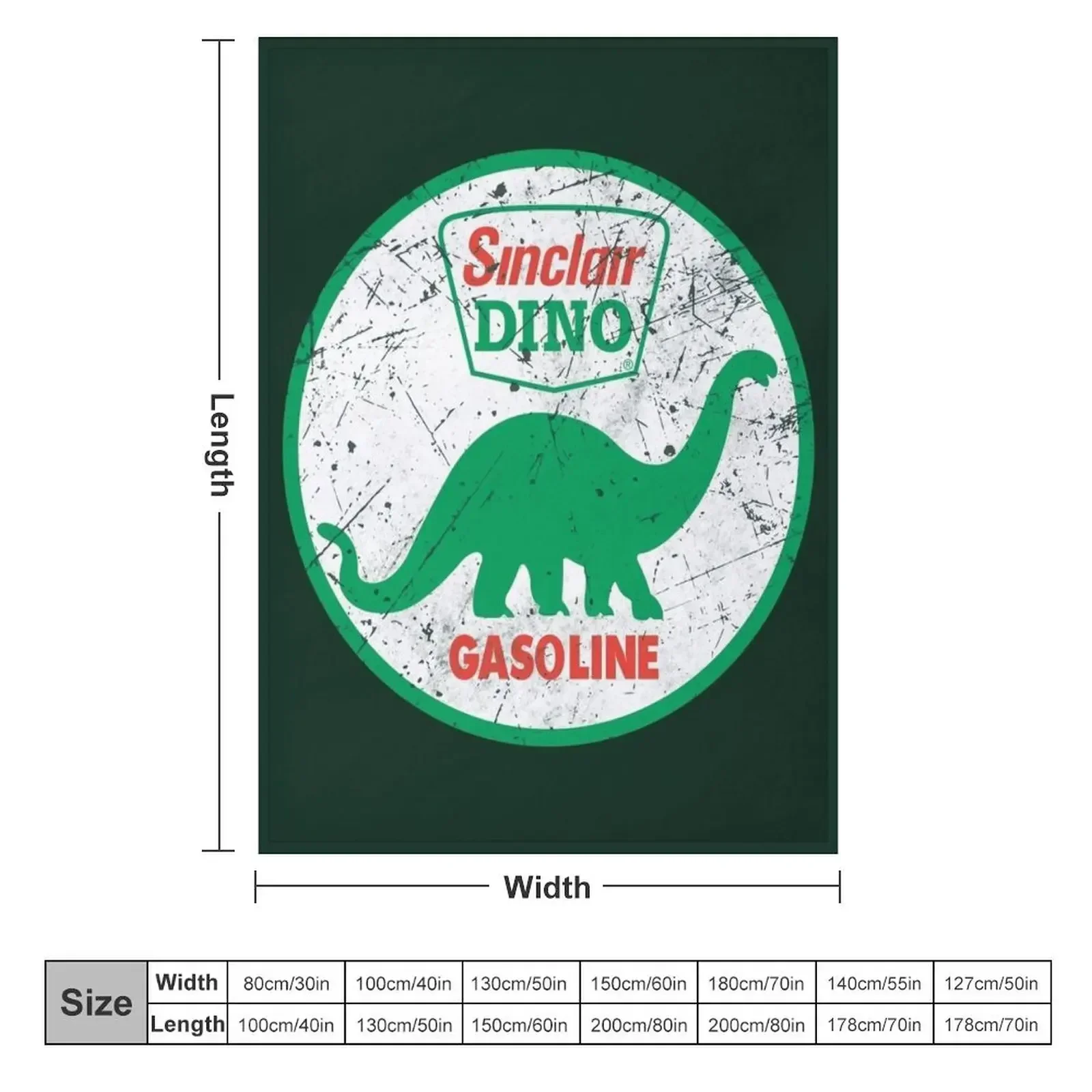 Sinclair Gasoline Dino Throw Blanket Picnic Luxury Designer Giant Sofa Luxury St Blankets