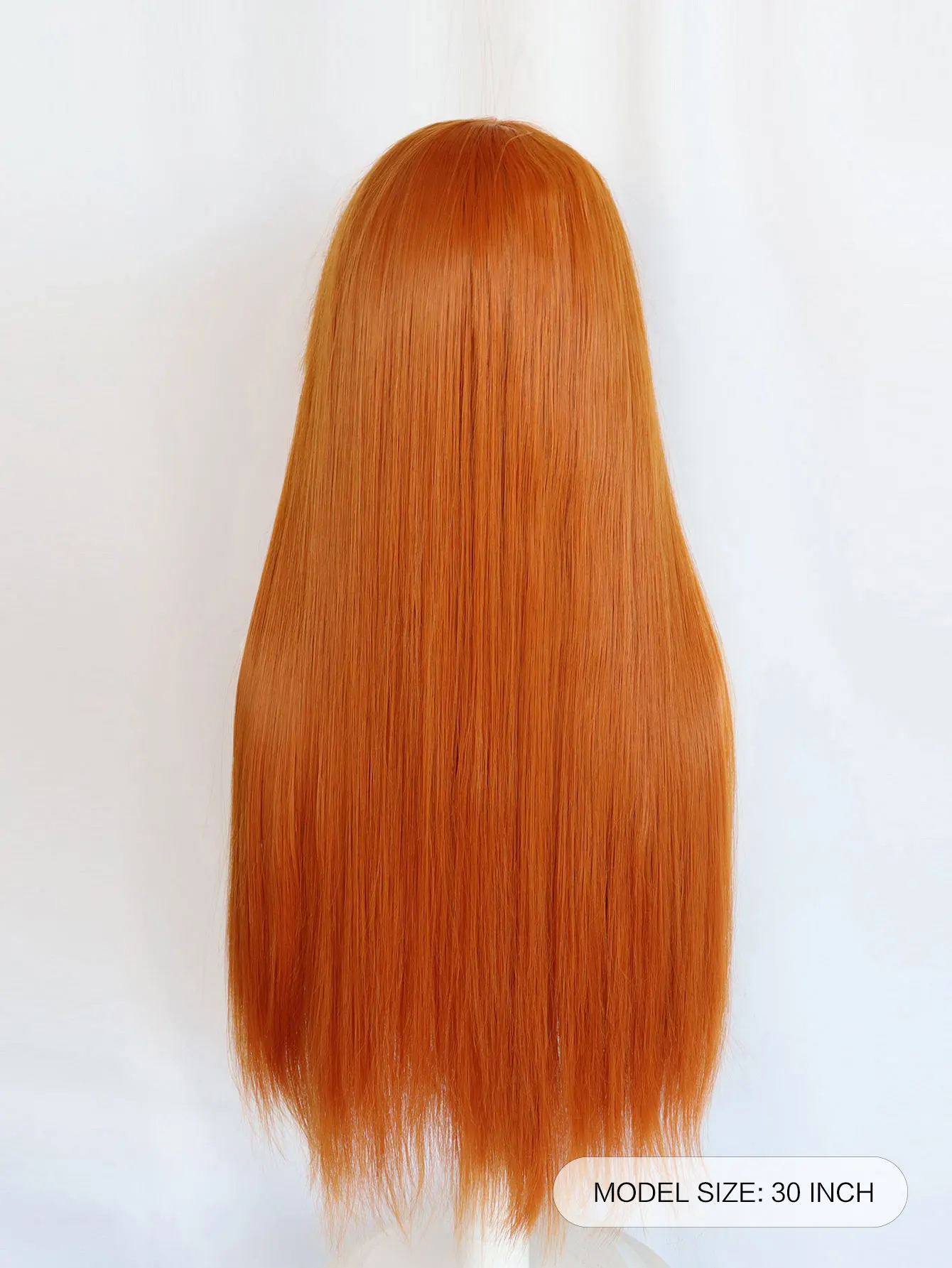 Synthetic Cosplay Wig 32 Inch Long Straight Orange Cosplay Wig for Halloween for Party & 1pc Wig Cap