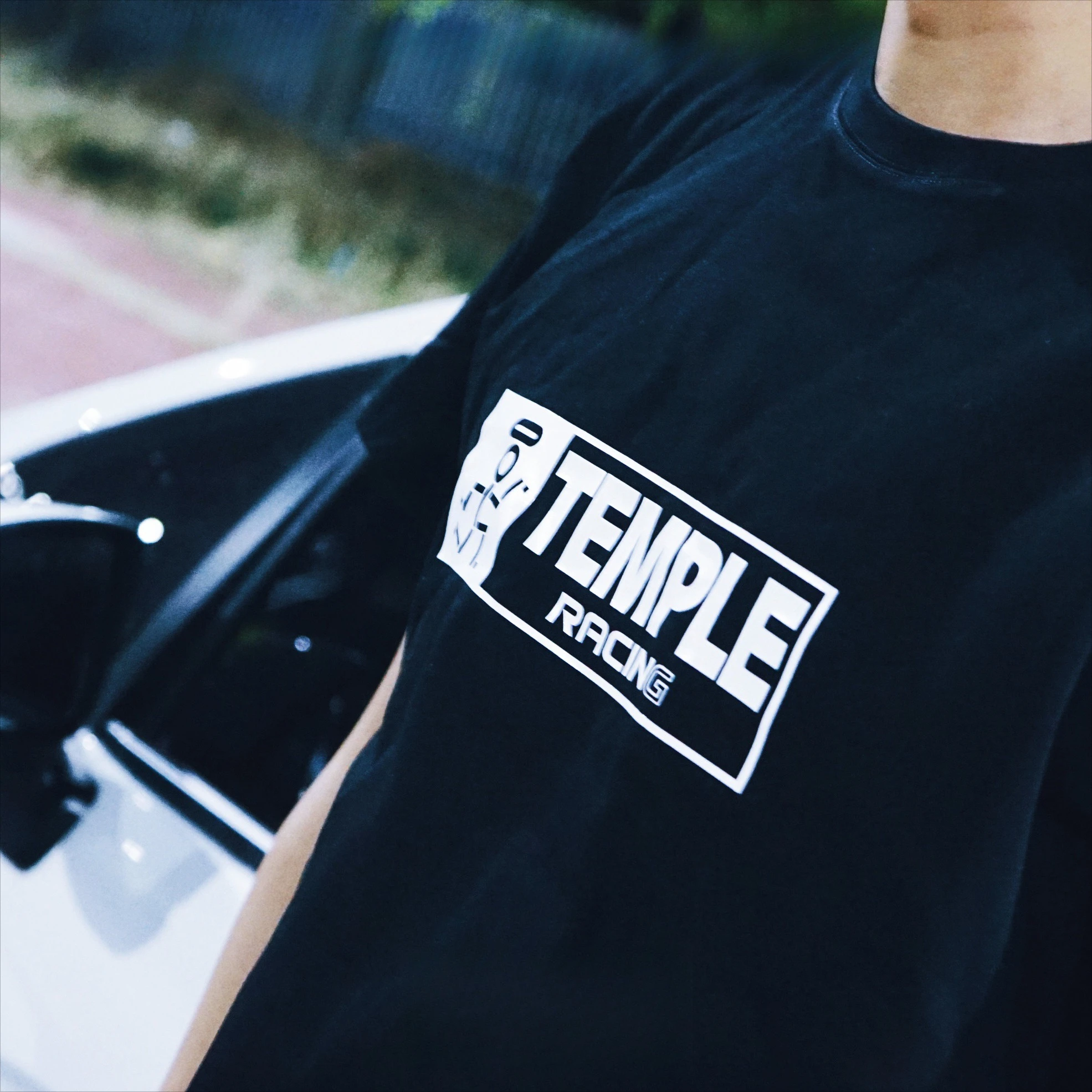 Jepang JDM Dimodifikasi Mobil Fit VTEC Osaka Runaway Katun Murni Kaus Lengan Pendek Musim Panas Harajuku Kepribadian Sederhana Bernapas