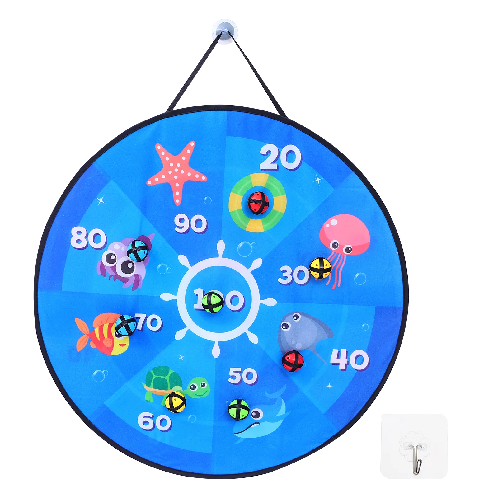 1Set Dubbelzijdig Doel Goo Bal Dartbord voor Kinderen Opvouwbare Kleverige Bal Spel Educatief Gooien Coördinatie Training