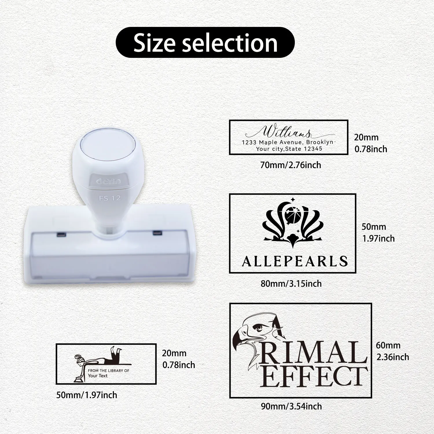 Personalized photosensitive address stamp, high quality reproducible stamp, free design, fast delivery