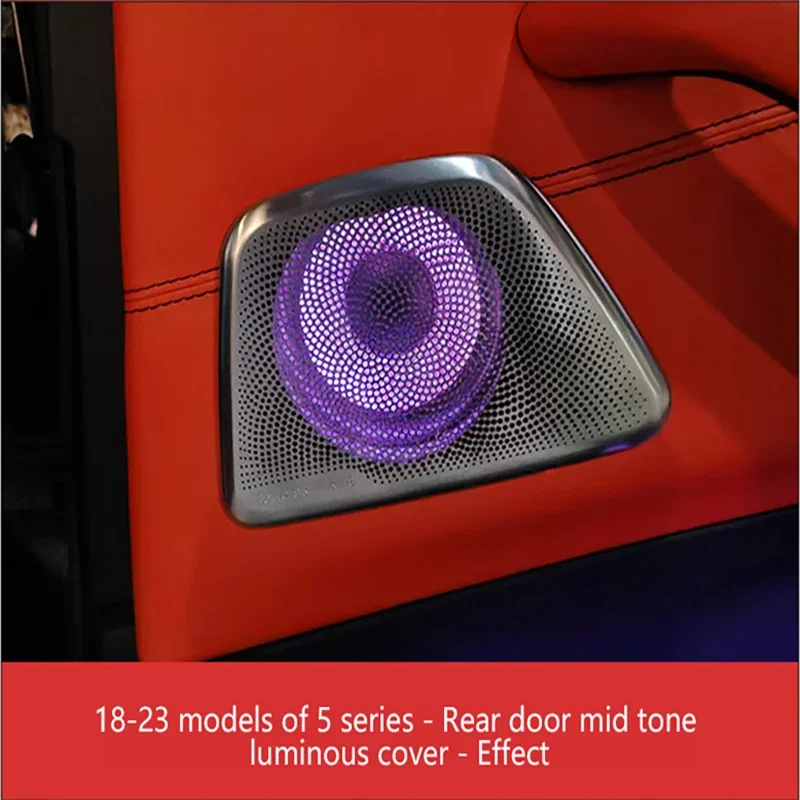 Neon Lamp For BMW 5 Series G30 G38 F18 F10 LED Luminous Tweeter Speaker Panel Synchronous Ambient Light Cover Door Decorative