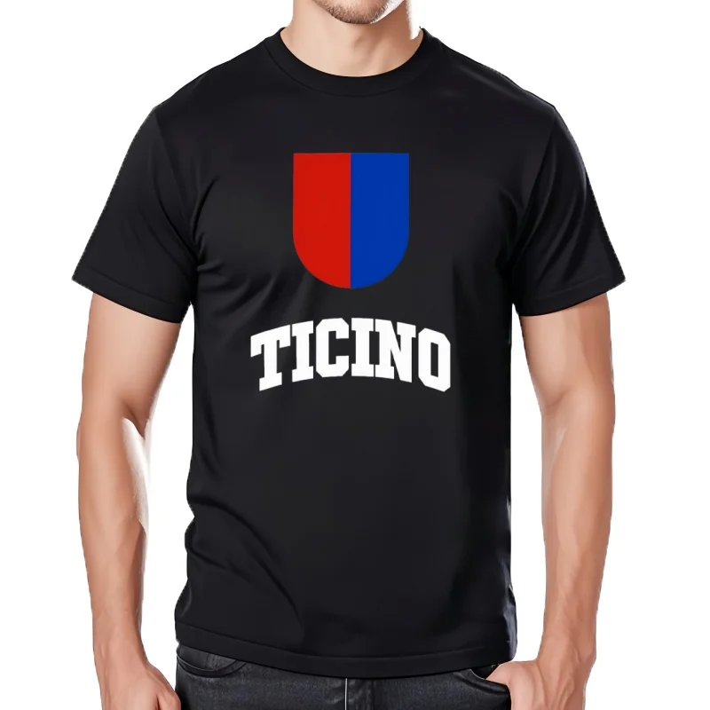 Camiseta de Ticino Bandera Cantones de Suiza para hombre, ropa de gran tamaño de secado rápido