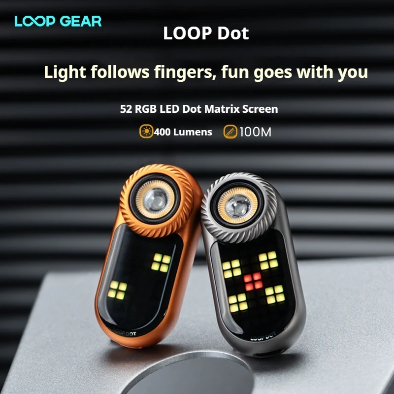 حلقة متعددة الوظائف البسيطة EDC مصباح يدوي LOOPSK09-LOOPDOT المحمولة يده الإضاءة الشعلة للرياضة في الهواء الطلق التخييم رضوخ