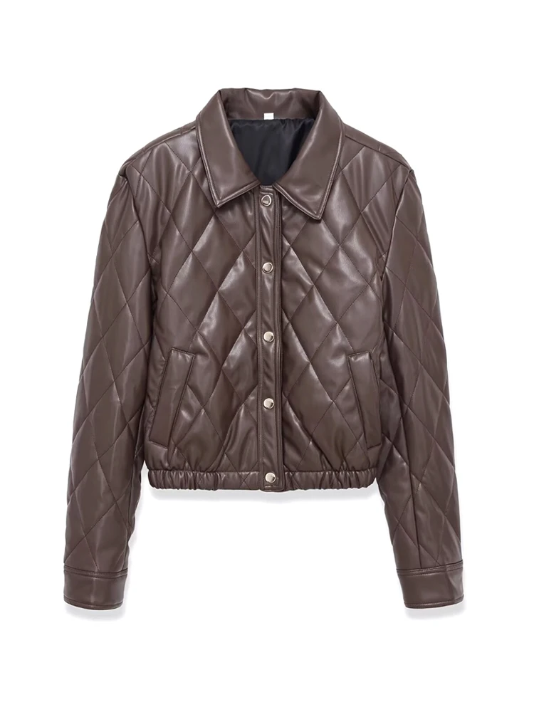 

Женская модная короткая куртка с подкладкой из искусственной кожи, теплая толстая куртка с воротником с лацканами и длинными рукавами, шикарная верхняя одежда, женские топы