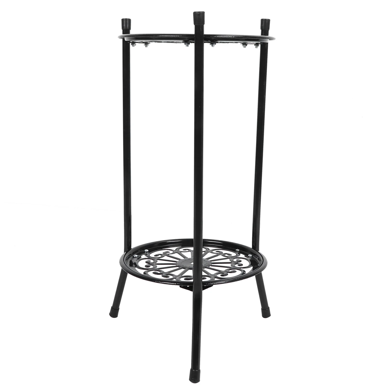 2 Tier Plant Stand Metal Flower Pot Holder Display Shelf Rack Home Decoration for Indoor Outdoor Gardens Balconies Corridors