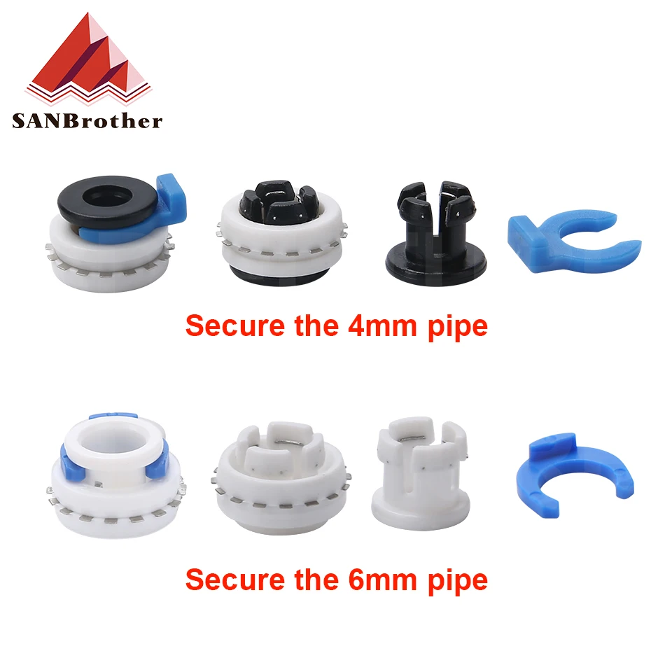 3D printer parts pneumatic joints plastic buckle quick insert PTFE pipe connector plastic claw, end cover claws for 4mm 6mm pipe