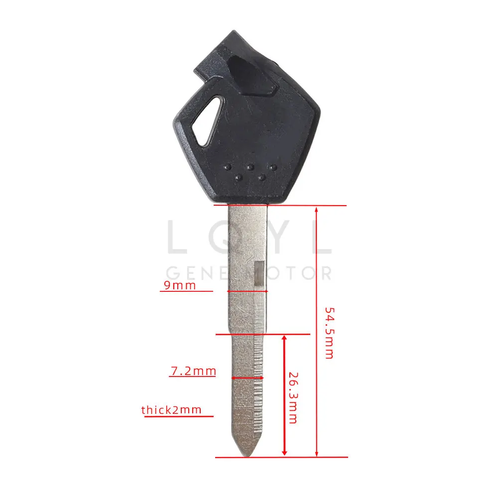 Llave en blanco para motocicleta, llave sin cortar para SUZUKI Qingqi UU UY 125, pequeño delfín, 6 piezas