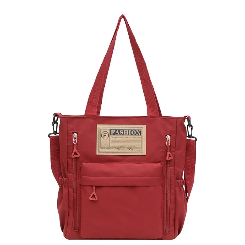 

Сплошная цветная женская сумка на плечо, большая вместительная легкая студенческая сумка-тоут, портативная простая сумка для покупок, весна-лето