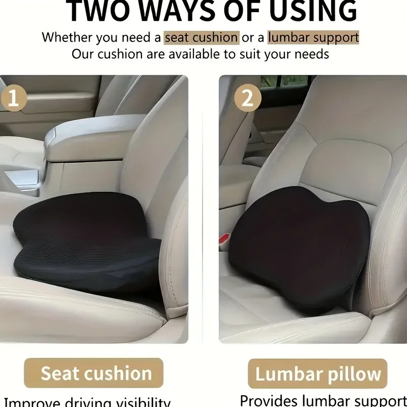 Travel Coccyx Seat Pad Multifunctional Car Seat Cushion Memory Foam Seat Pad Sciatica Pillow Driver Breathable Pad