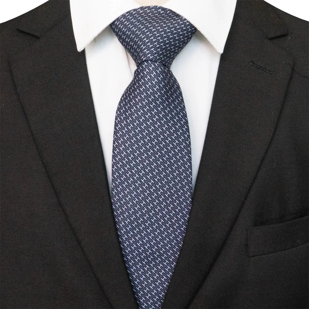 EASTEPIC Klassische Herrenkrawatten, modische bedruckte Krawatten mit geometrischen Designs, blaue Krawatten für Männer, Hochzeitsaccessoire, Geburtstagsgeschenk – Detail 12