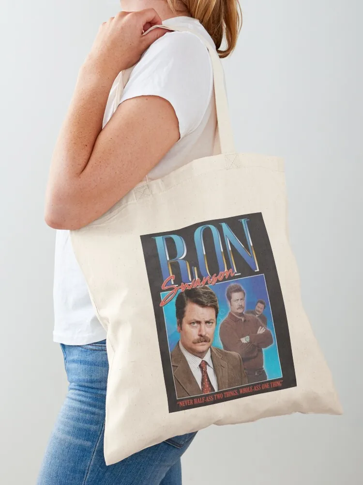 

ron swanson Tote Bag large tote bag free delivery bags Women bags shopping cart bags