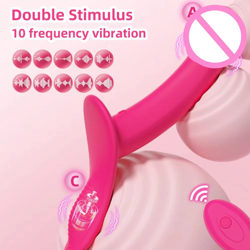 Strap-On Vibrating Dildo Adjustable Harness Vibrator with 10 Vibration Modes Wearable Harness Sex Toy for Female Couple Lesbians view 4