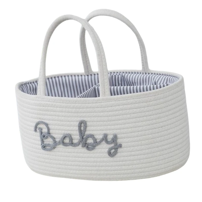 New Convenient Baby Diaper Storage Basket Cotton Cloth Organizes Modern Baby Diaper Storage Solution for Nursery & Travel