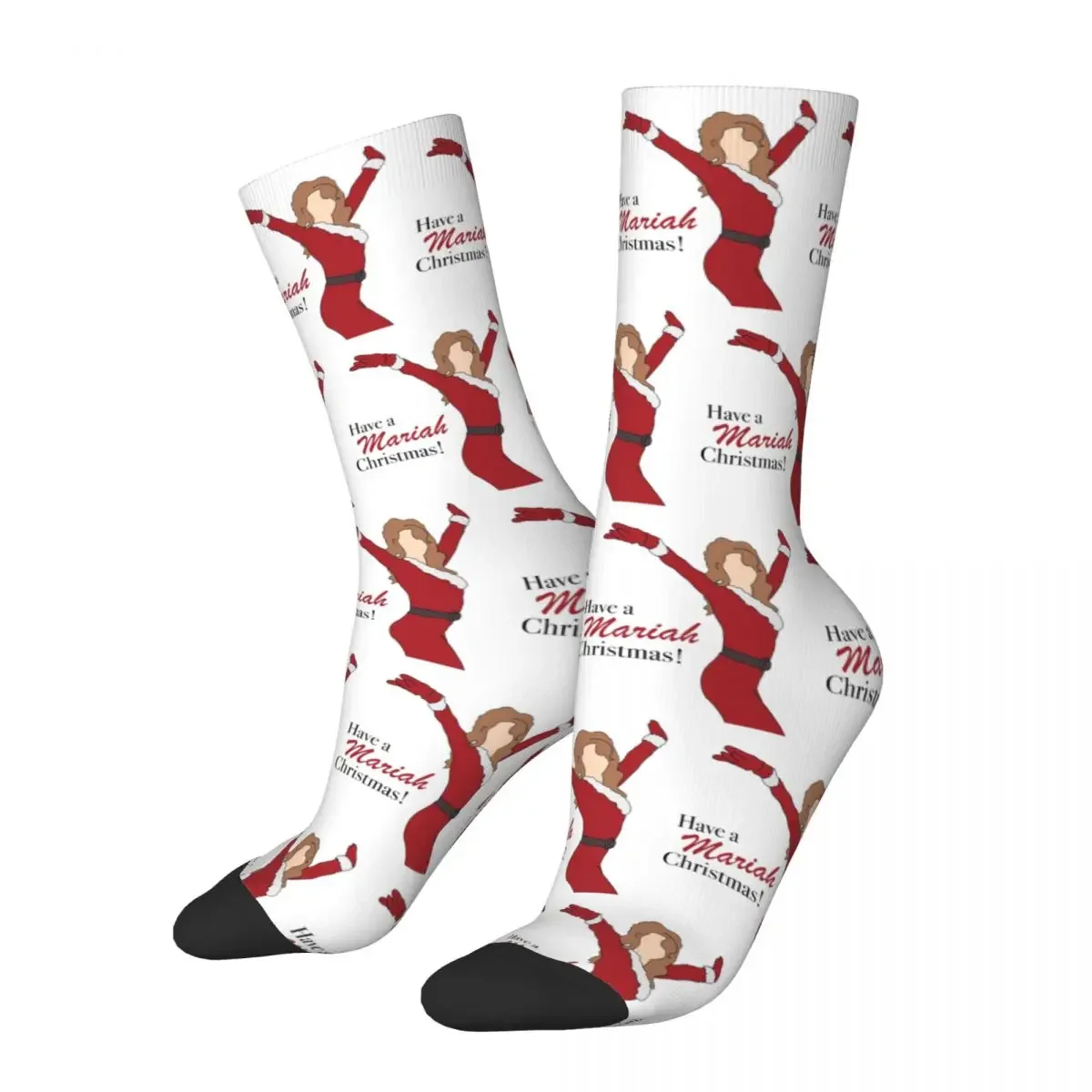 

Have A Mariah Christmas Socks Harajuku Super Soft Stockings All Season Long Socks Accessories for Man's Woman's Birthday Present