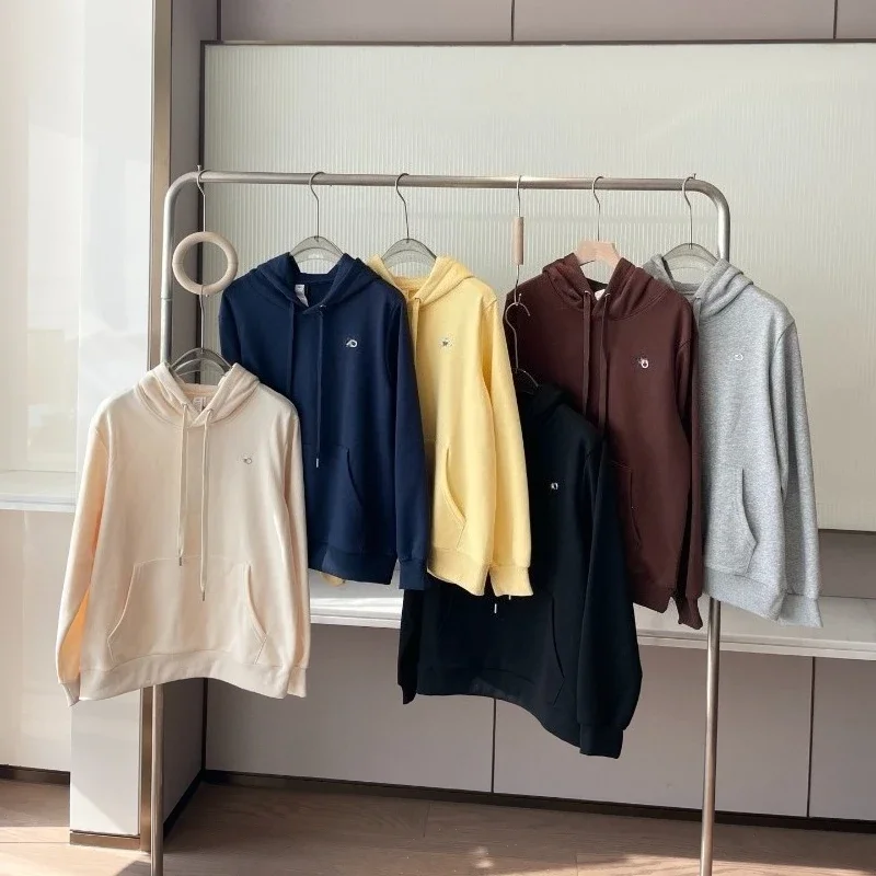 Sweat-shirt à col rond et manches longues pour femme, coupe ample et oversize, style streetwear décontracté, couleur unie, tendance printemps