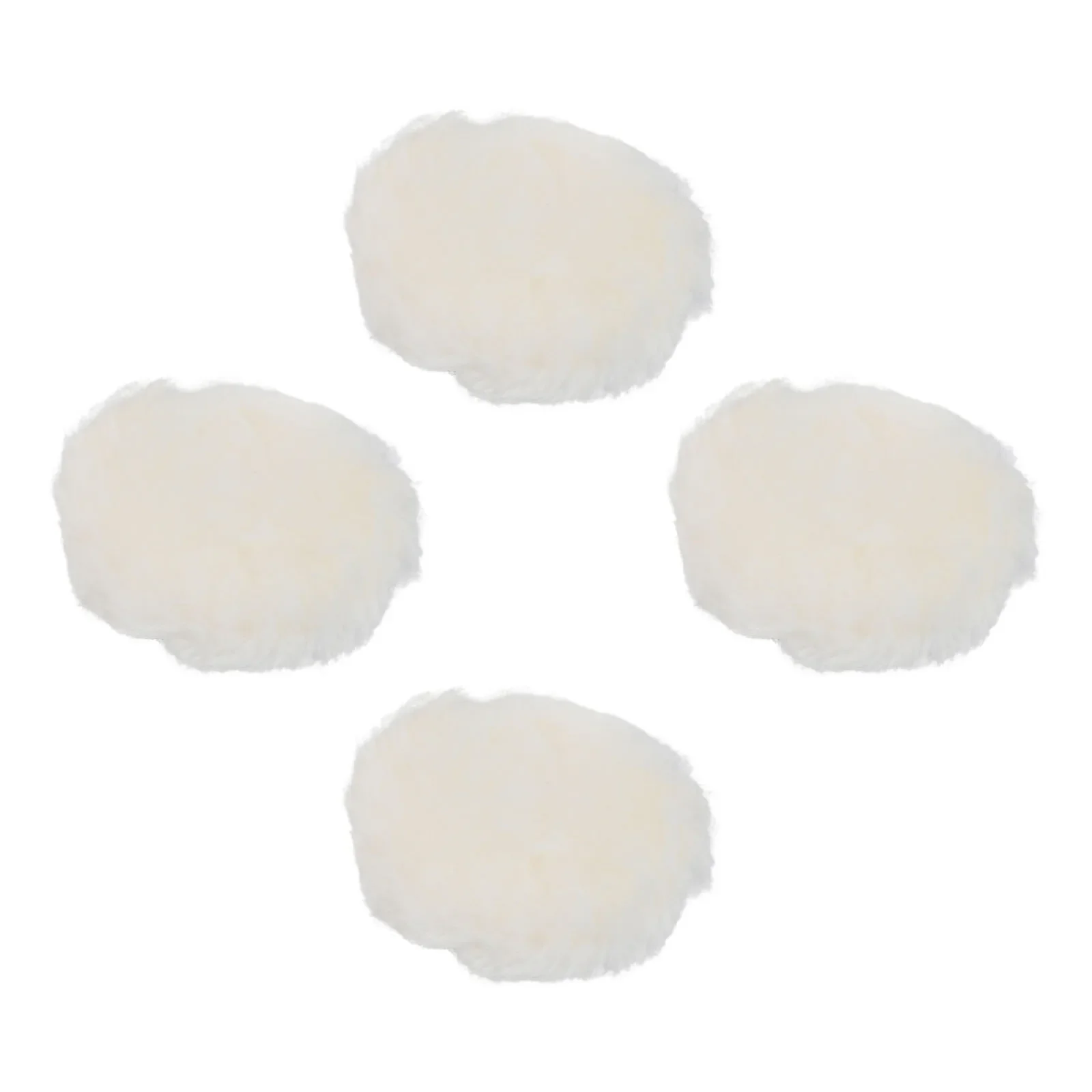 4pcs Premium Lambswool Buffing Pads 125mm Size Designed for Use with Random Orbital Sanders Suitable for Various Applications