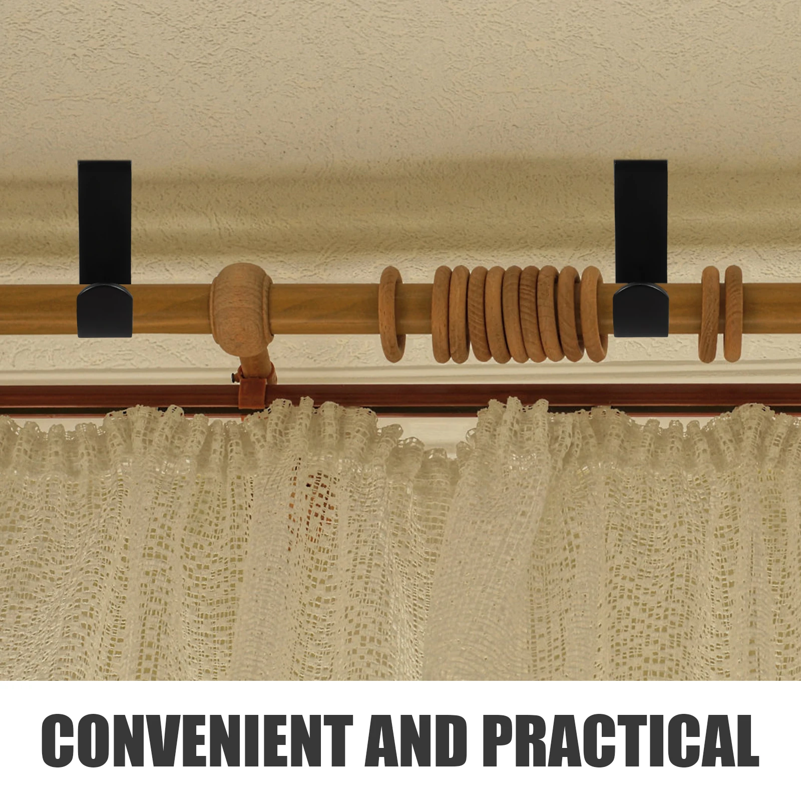 

Curtain Hardware Brackets Rod Accessories Rods for Windows Ceiling-mount Holders Black Stainless Steel Hangers Curtains