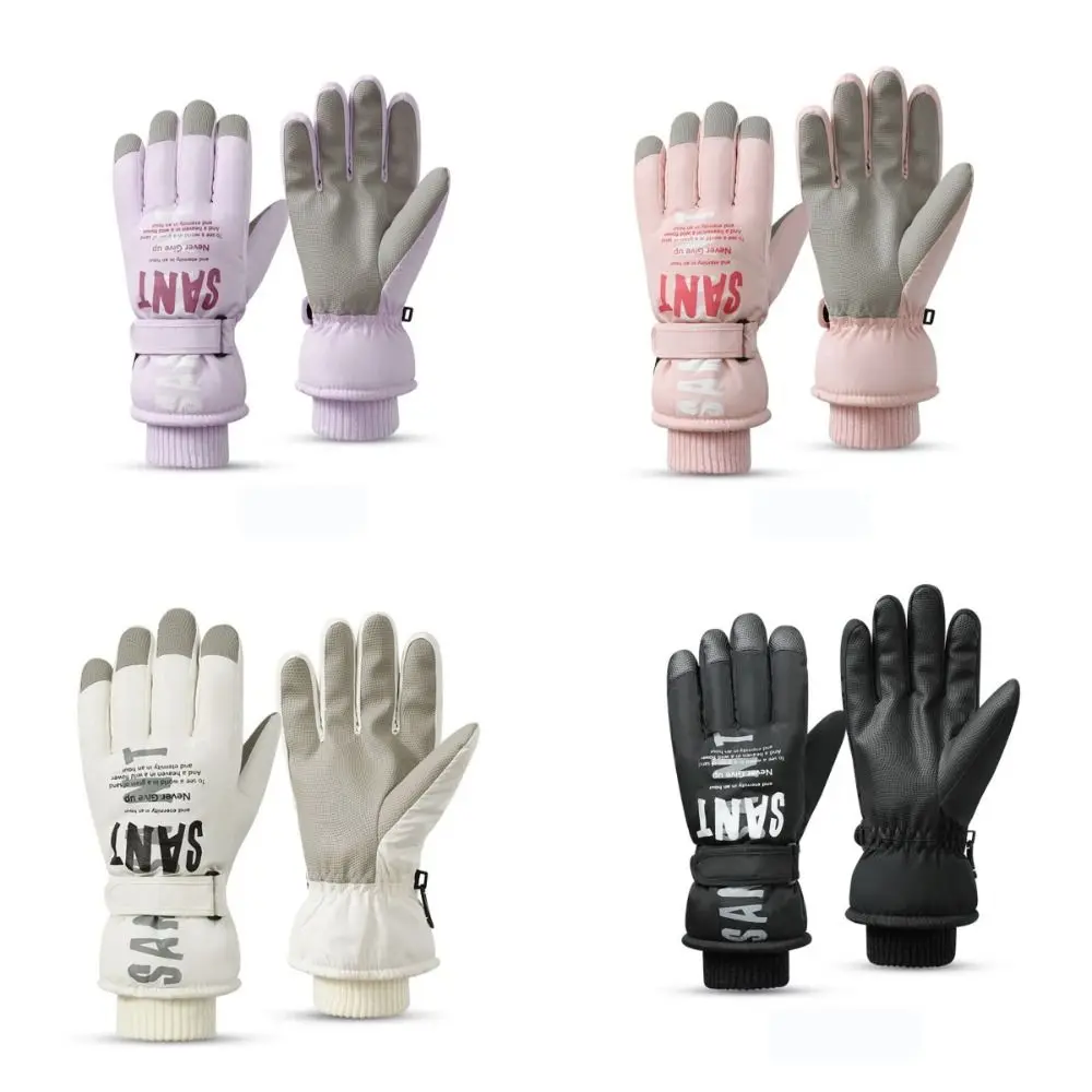 Moda à prova de vento feminino luvas de esqui à prova dwaterproof água quente inverno ciclismo luvas de esqui dedo cheio tela sensível ao toque snowboard luvas masculino