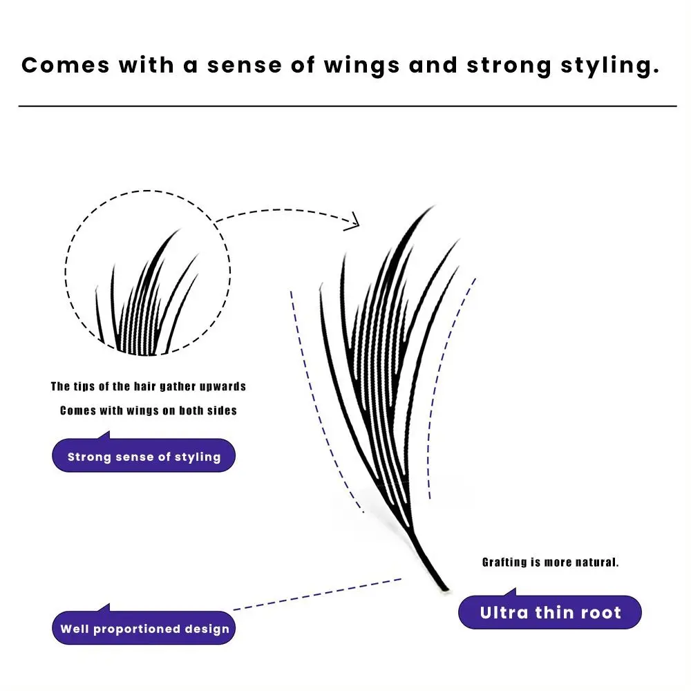 12 Rows Cluster Lashes Kit Single Cluster C/D/CC Curl False Eyelashes Comic Wings Mink Lashes Extensions Eye Makeup Tools