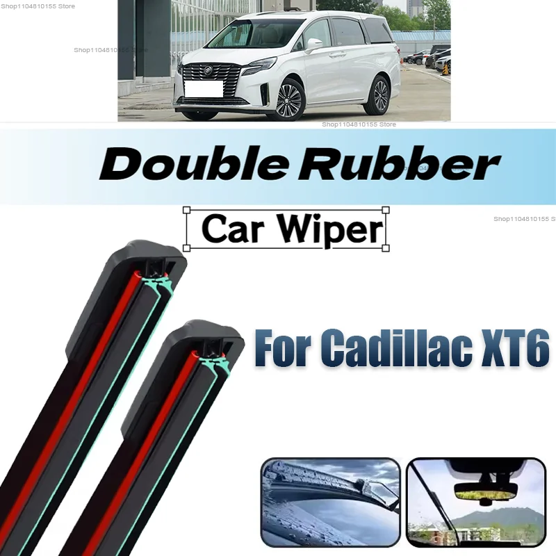 

Double Rubber Car Wipers for Buick GL8 2005-2009 Front Blade Brushes Cutter Automobiles Accessorie Wiper Windscreen Wear Wiper