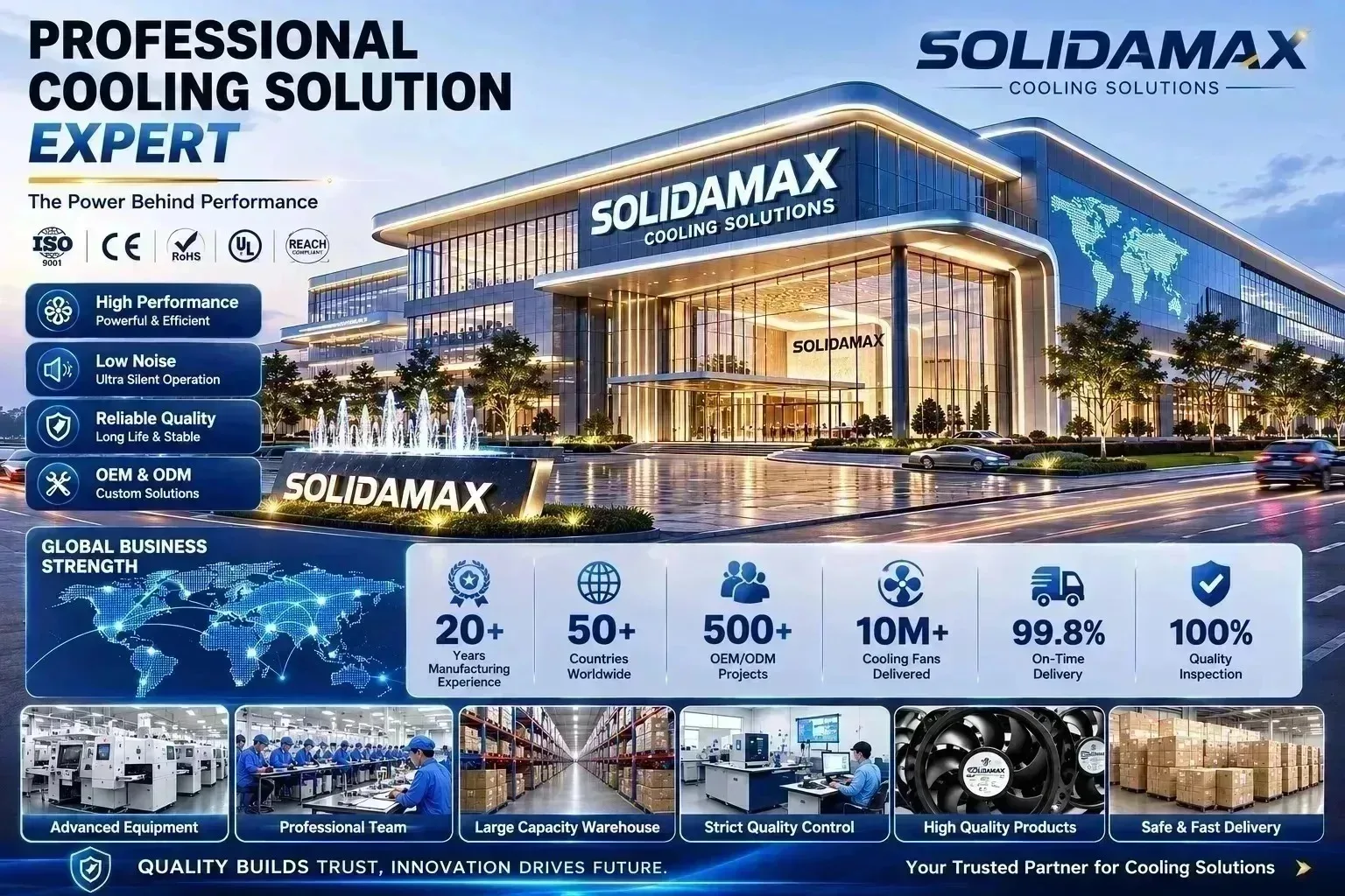 SOLIDAMAX 802.12V Cabinet Cooling Fan Kit 116x116mm AC 12V 92mm Ventilation Filter Grille Wire Guard