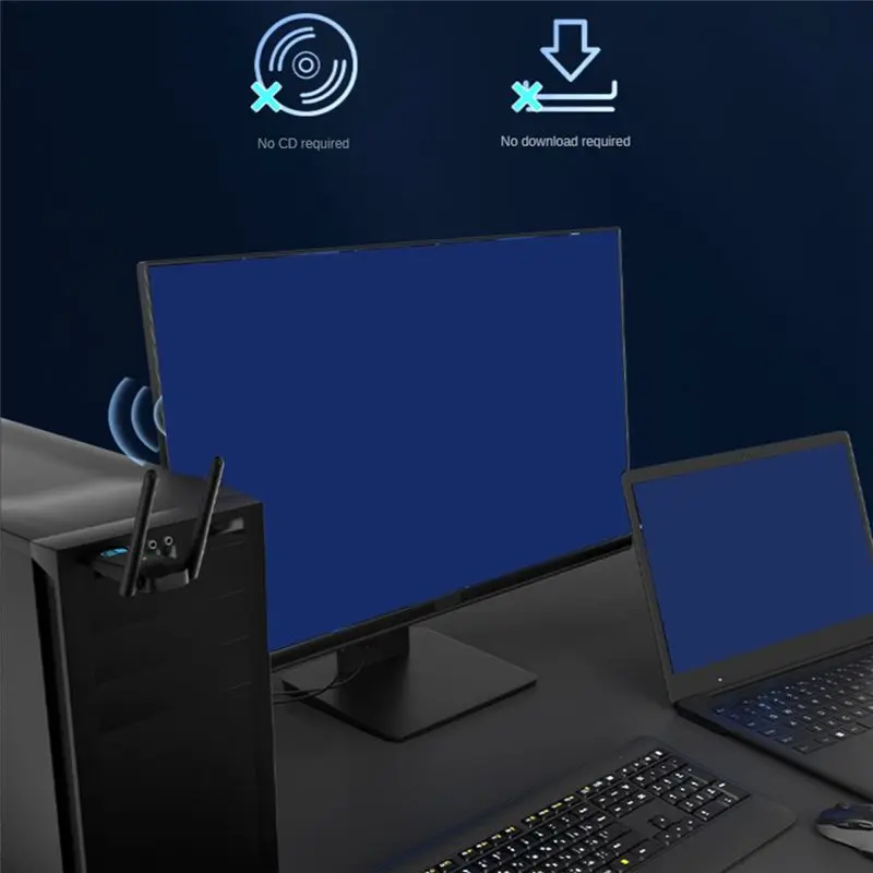 

(A26M) WiFi 6 USB Adapter Dual Band AX1800 2.4G/5GHz Wireless Network Card USB 3.0 WiFi6 Adapter for Windows 7/10/11