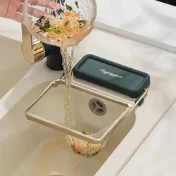 Sink Filter Rack Kitchen Foldable Sink Strainer Mesh Bag Stand Waste Garbage Net Shelf Anti-Clogging Disposable Garbage Mesh Bag