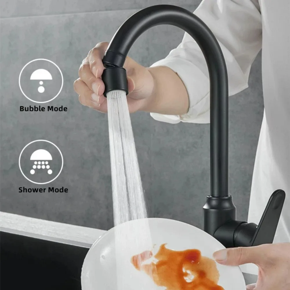 Kitchen Faucet Spray Head 360° Universal Swivel Dual Mode Faucet Bubbler Bathroom Pressurization Anti Splash Extender Nozzle