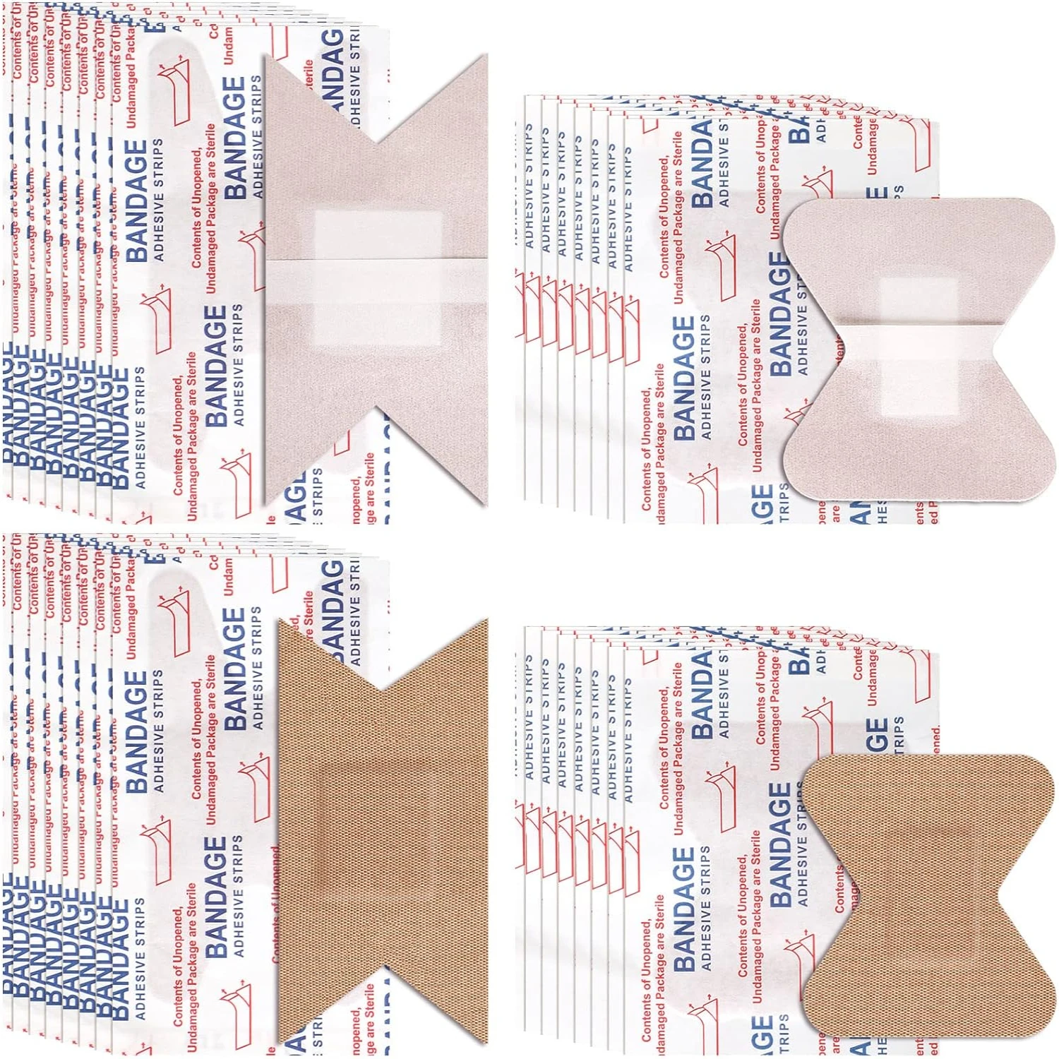 Soft, Flexible, and Durable Ultimate Adhesive Bandages - Wound Care Kit with 100 Strips, Two Comfortable Sizes for Maximum Prote