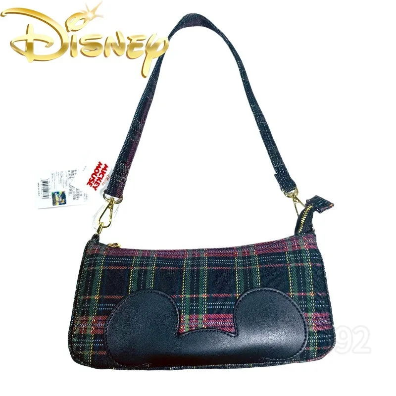 Disney Mickey New Women's Shoulder Bag Fashion Trend Women's Shoulder Messenger Bag Cartoon Retro Women's Bag High Quality
