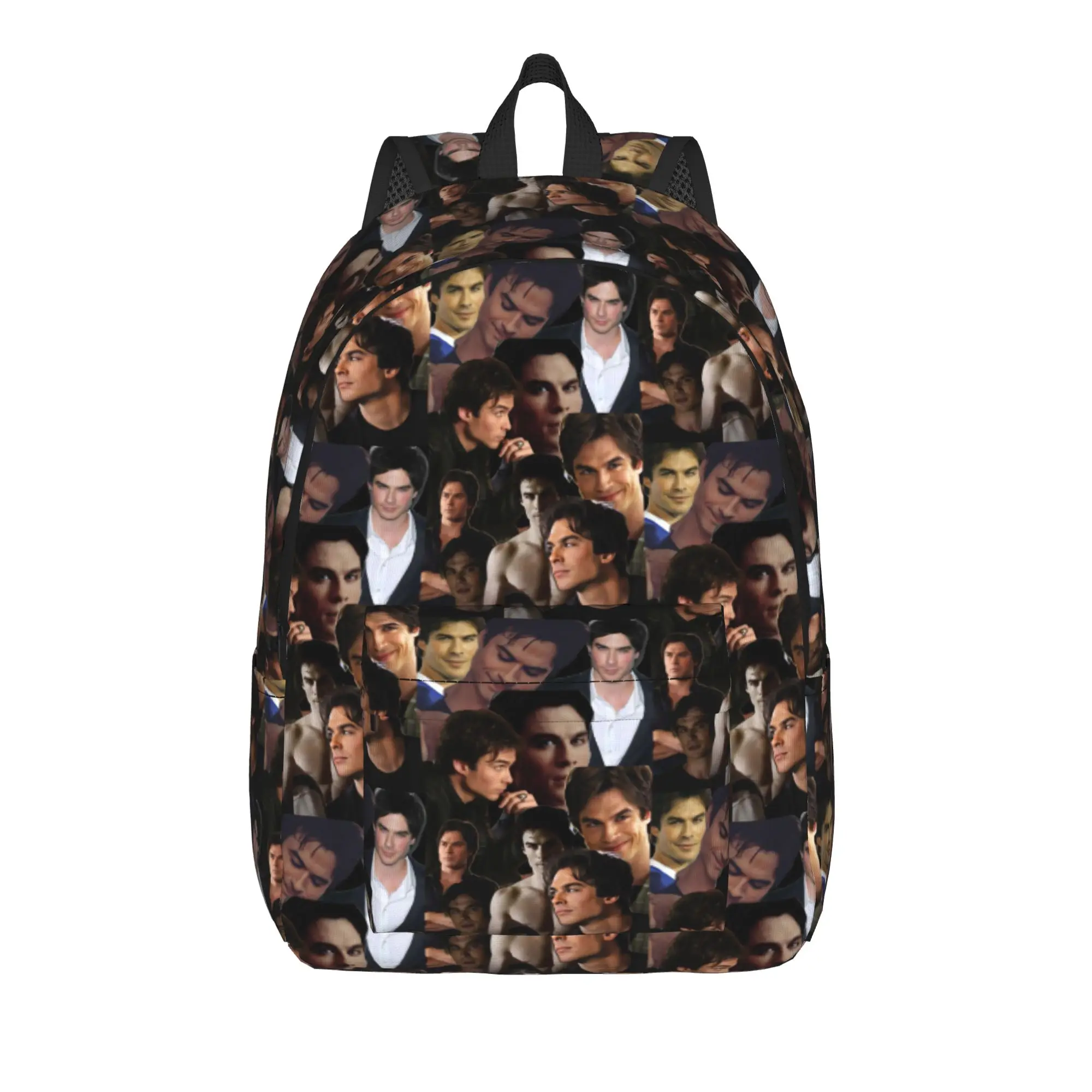 The Vampire Diaries Resuable Movie Backpack Student Unisex Damon Salvatore Backpacks High School Bags Colorful Rucksack