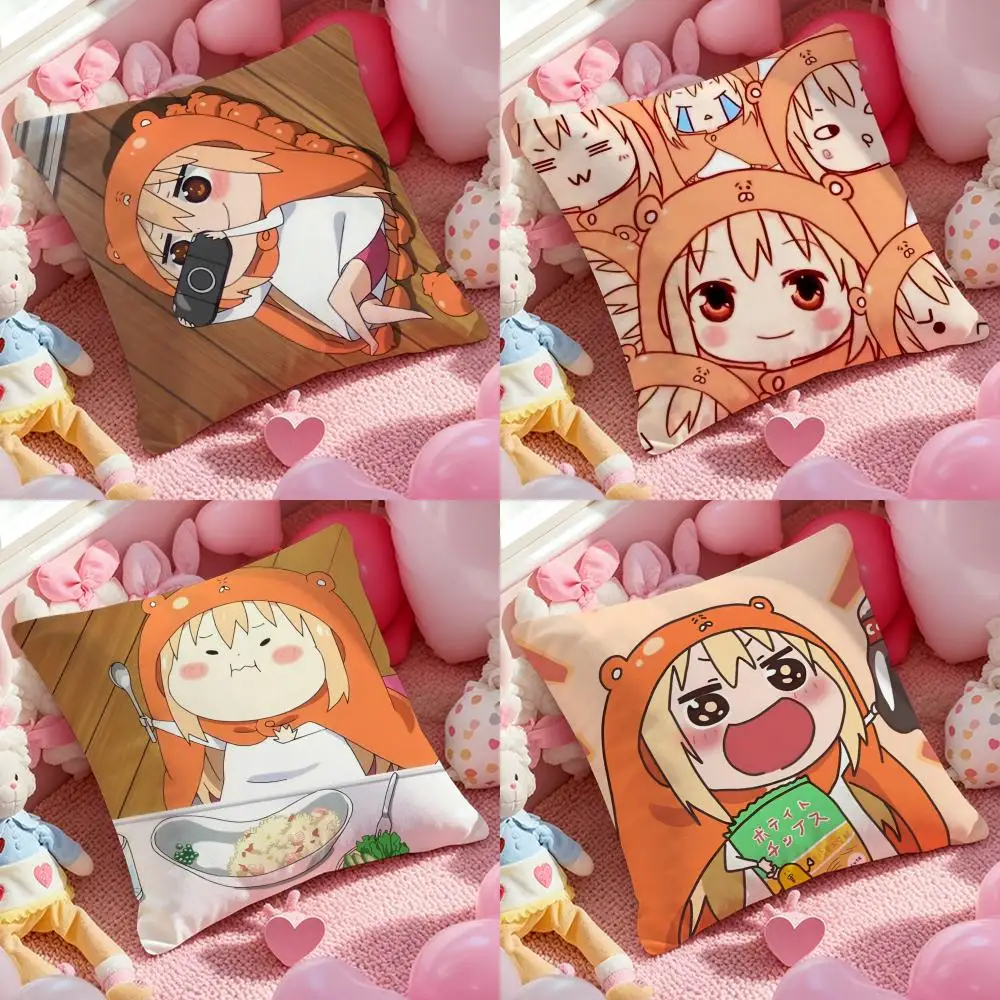 

Anime u-umaru d-doma Pillow Case Soft Plush Fabric Double-Sided Printed Cushion Cover Warm Winter Sofa Pillow Case