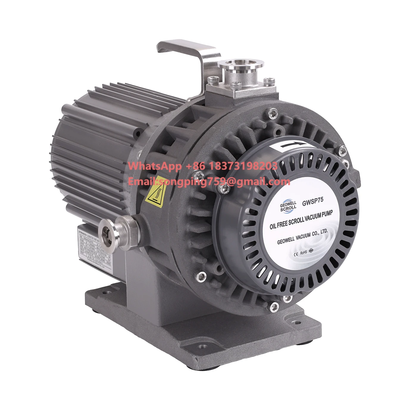 

GEOWELL GWSP75 1 Phase 220V 1 Year Warranty Low Noise Customized Industrial Dry Oil-free Scroll Vacuum Pump