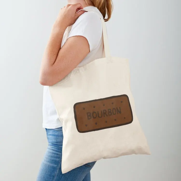

Chocolate Bourbon Biscuit Tote Bag hand bag custom fabric bag canvas tote bags foldable reusable