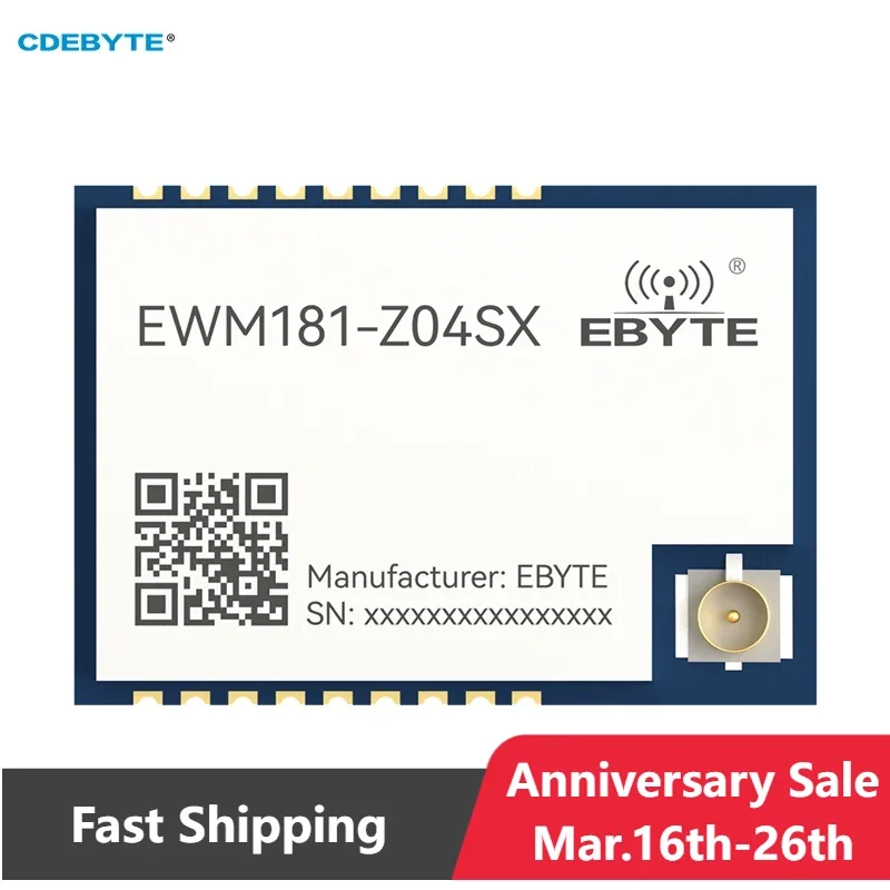 2.4G Zigbee3.0 โมดูลไร้สาย CDEBYTE EWM181-Z04SX Series Serial Transceiver เครือข่ายพลังงานแสงอาทิตย์การใช้งาน IPEX