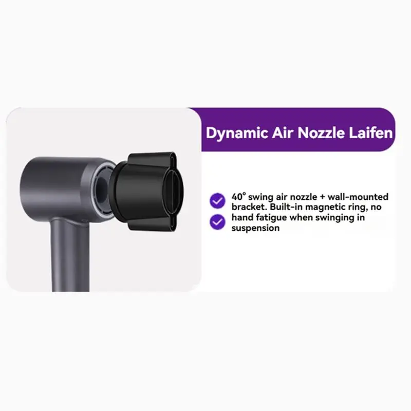B83B-Quick Dry Nozzle Auto-Swing Design For Leifen LF03/SE/SE2 Hair Dryers Smooth Finish& Gentle Blowout