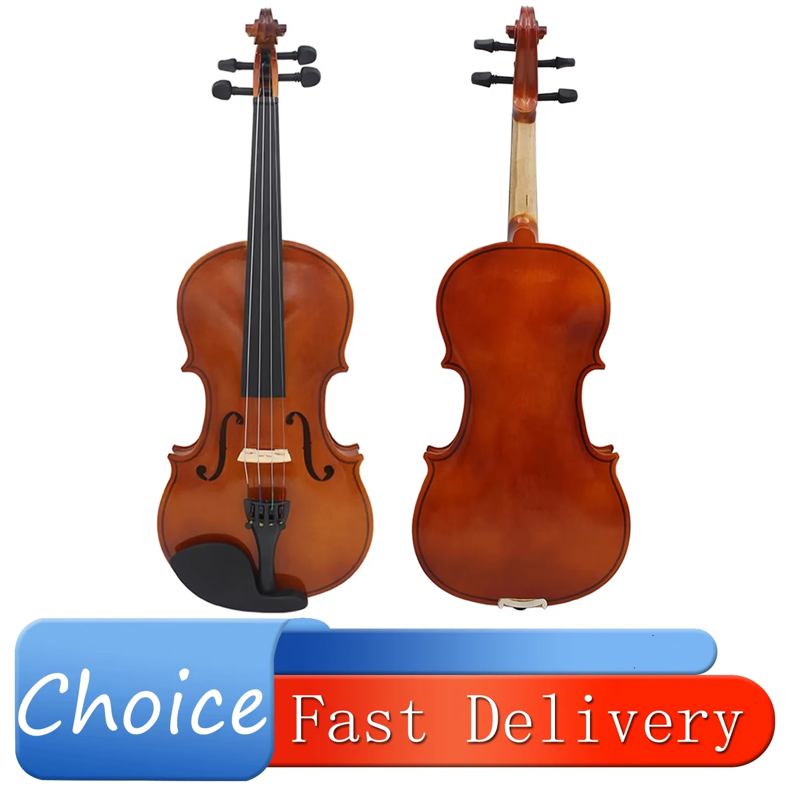 IRIN 4/4 3/4 1/2 1/4 1/8 Acoustic Violin Natural Solid Wood Violin Fiddle With Carrying Case Bow Beginners Musical Instrument