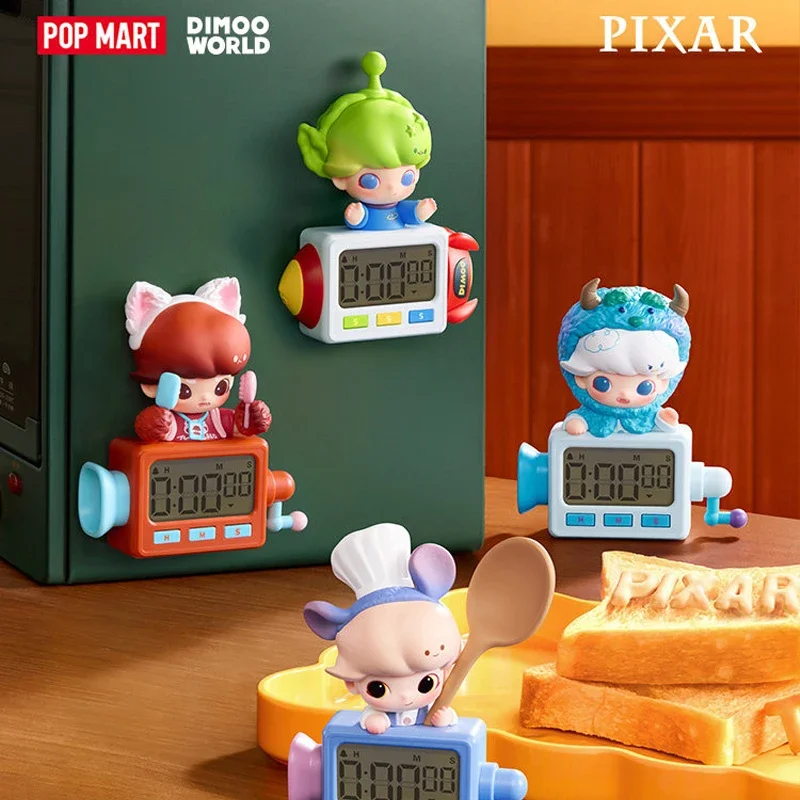 POP MART DIMOO WORLD PIXAR Series Timer Refrigerator Magnet Blind Box Mystery Box Toys Kawaii Ornaments Figurines Home Decor - view 4