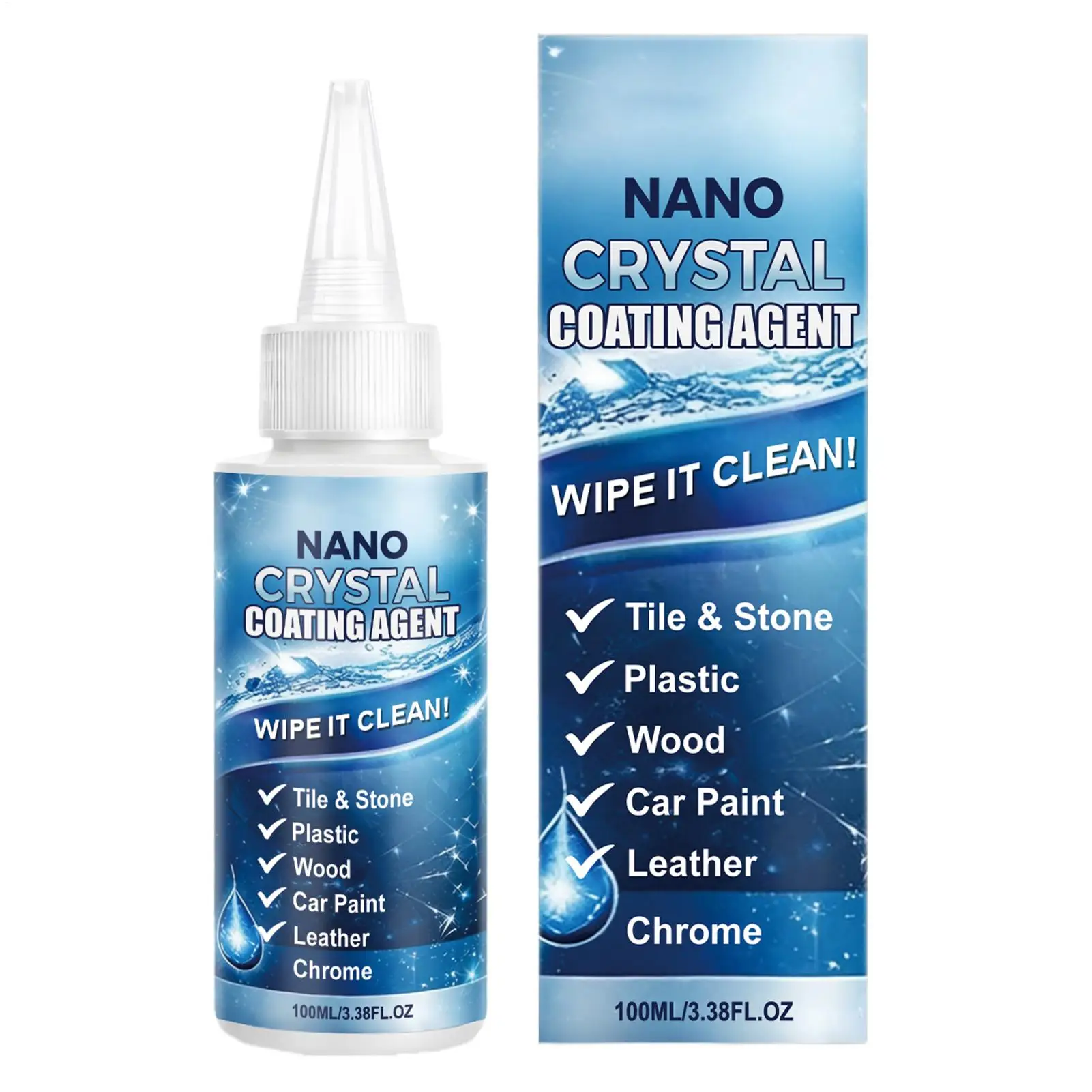 Nanocrystalline Stone Coating 100ml Granite Polishing Agent Ceramic Sealer & Gloss Enhancer for Tile Quartz Countertop Kitchen