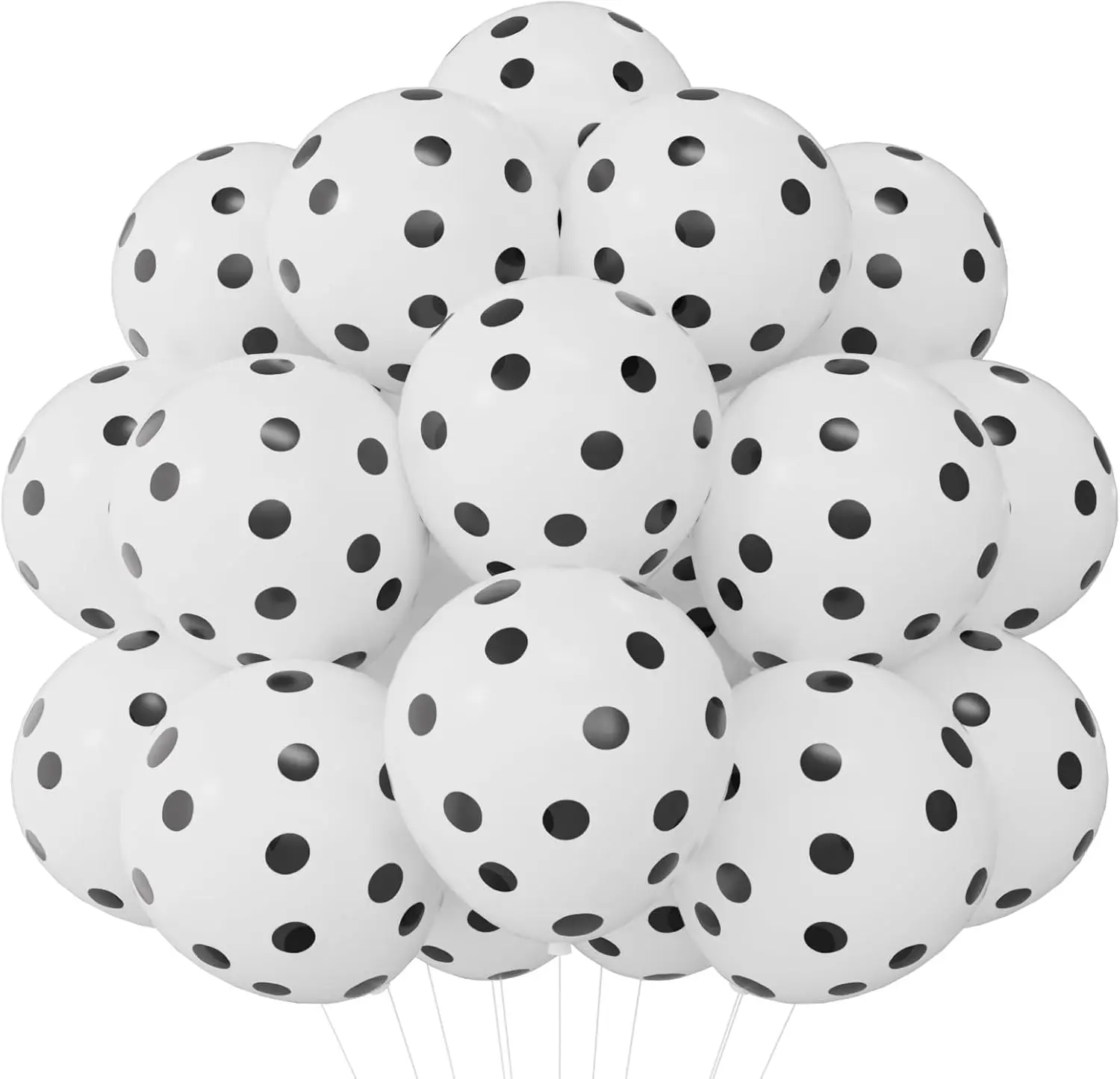 10/20 Stück 12 Zoll Rot-Schwarze Polka-Dot-Latexballons für Geburtstags-Themenpartys, Kinder- und Babyparty-Dekorationen, Globos – Detail 5