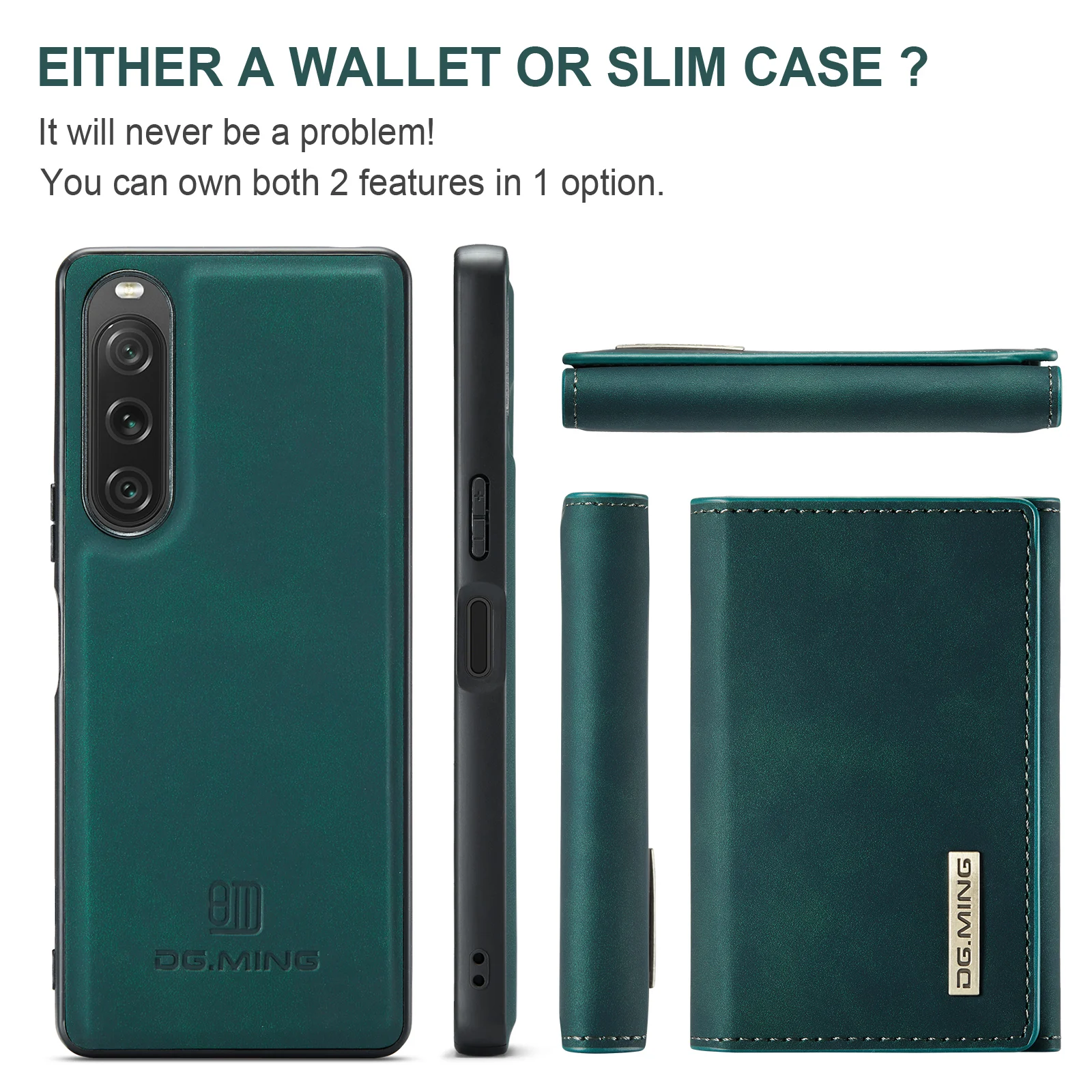 Magnetic Phone Case For Sony Xperia 10 V 1v Card Pocket Multi Cards Slot Microfiber Lining Stand Shockproof Leather Cover