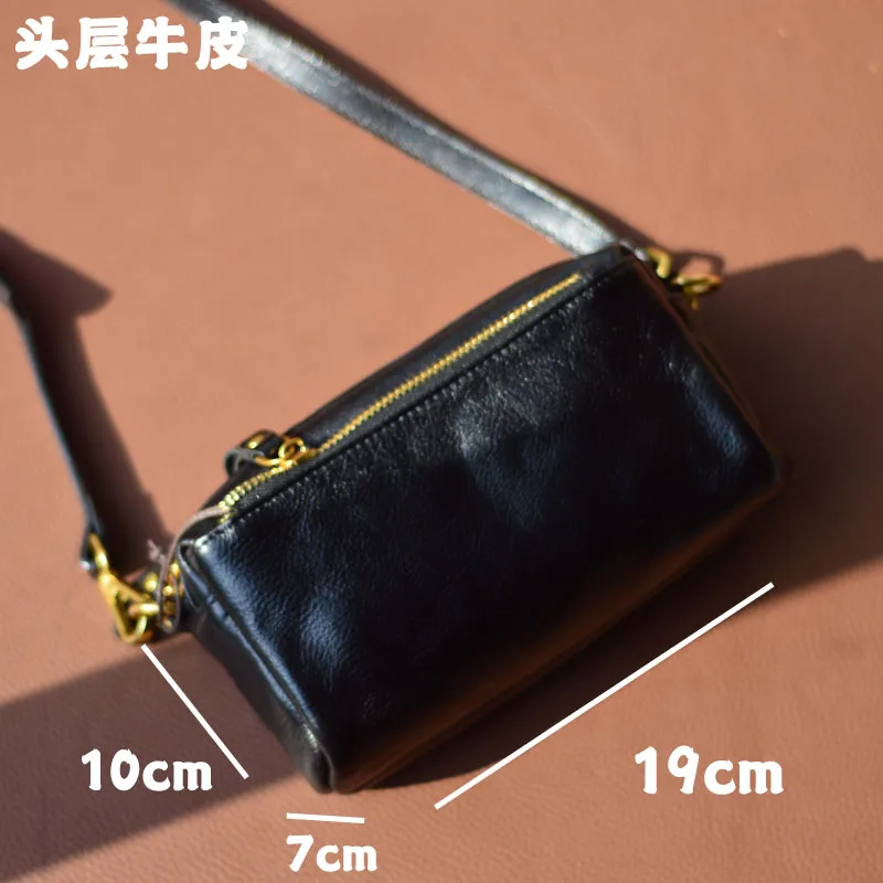 

AETOO Новая модная, модная и простая маленькая сумка на одно плечо из воловьей кожи с верхним зерном, горизонтальная сумка для телефона через плечо.