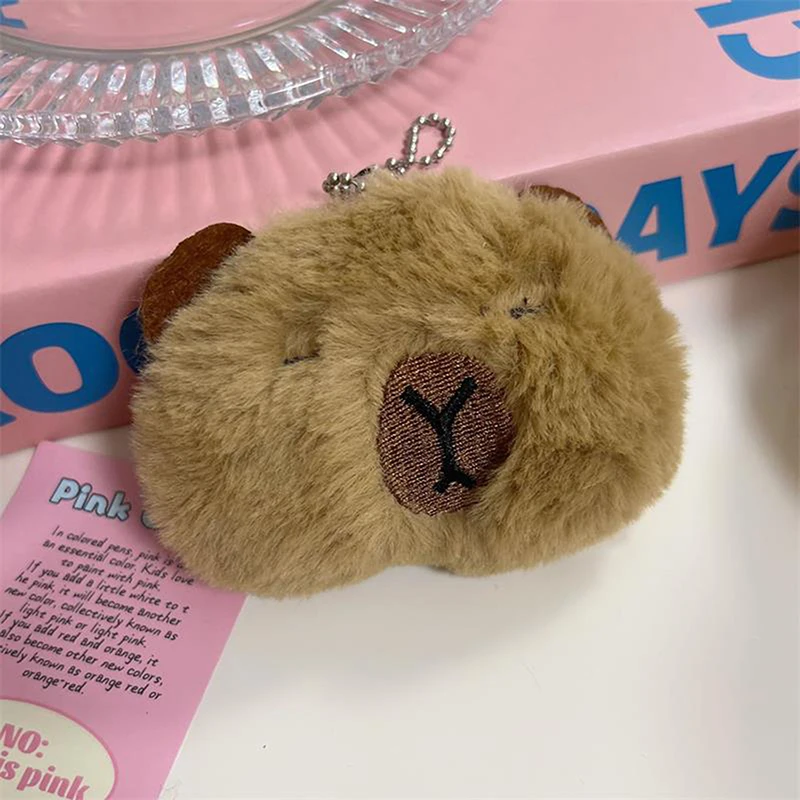 Poupées en peluche de dessin animé Capybara Squeak, pendentif porte-clés, jouets en peluche de décoration de voiture, ornements de sac, breloques porte-clés, cadeaux mignons