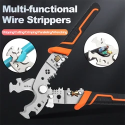 Electrician Specific Wire Stripping Pliers Multifunctional Electricians Maintenance Anti-Slip Stripper Cable Crimper Pliers Tool