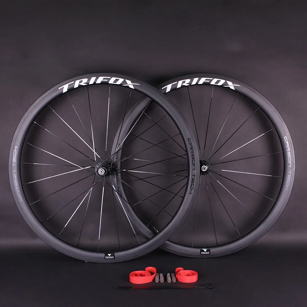 

STLF TRIFOX Bicycle Wheel 700C Road Bike Use 12*142mm Rim Brake 38mm/45mm/50mm/60mm Bicycle Carbon Wheelset