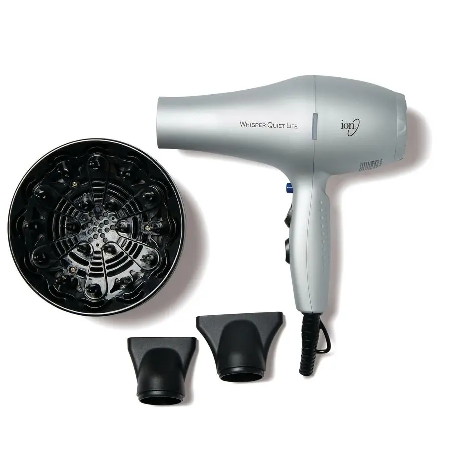 

Whisper Quiet Lite Ionic Ceramic Hair Dryer, 1875 Watts, Lightweight, Powerful, 4 Temperatures, 2 Speeds