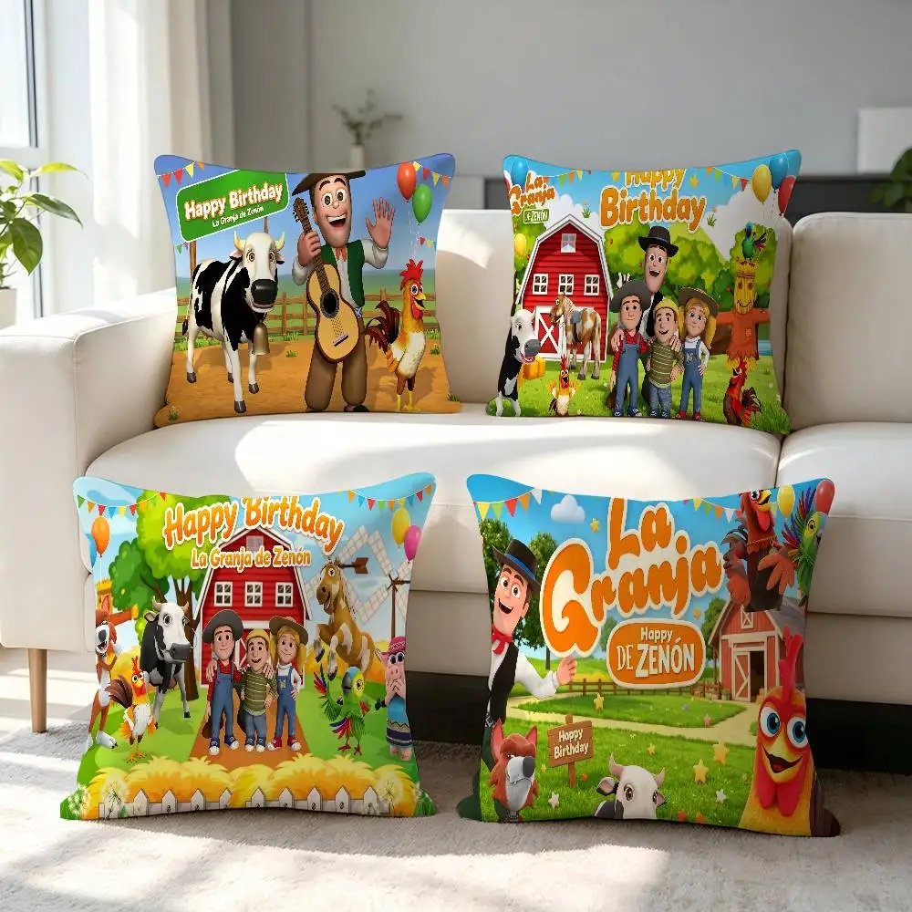 Green Grass Farm Theme Party Cushion Cover Decorative Pillow Sofa Home Decor Case Pillow Cases